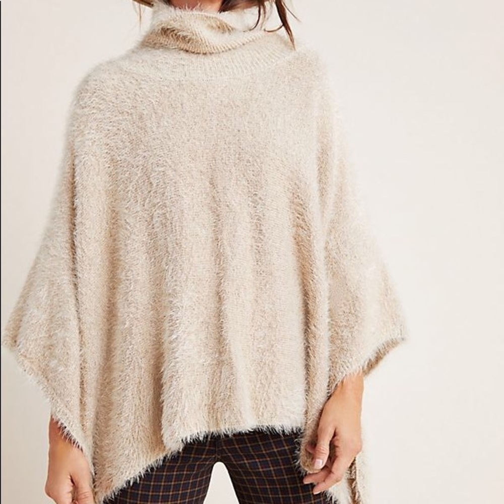 NWT Anthropologie Lara Eyelash Poncho